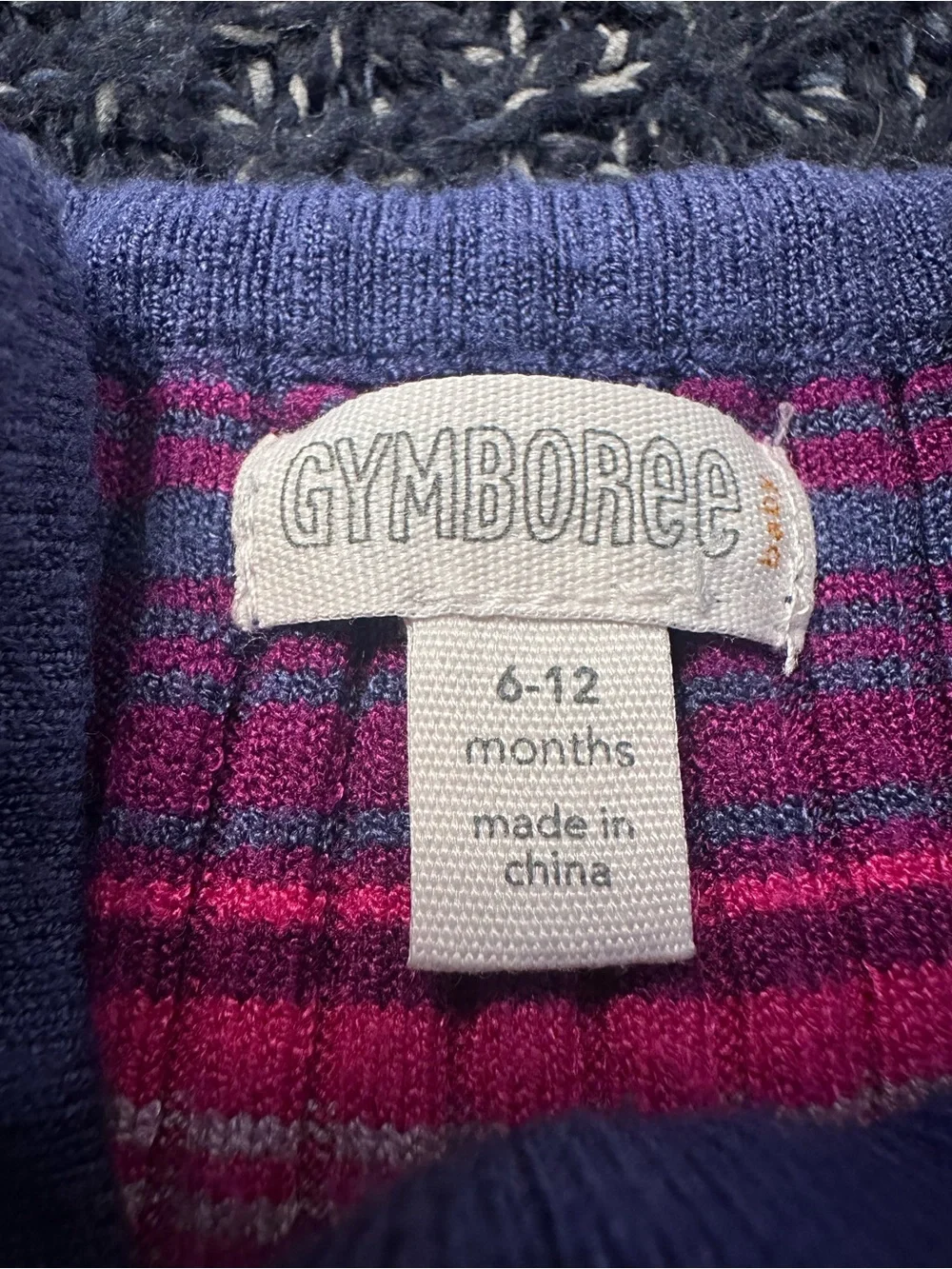 Gymboree Striped Rib Knit Sweater Dress Bell Sleeves 6-12M
